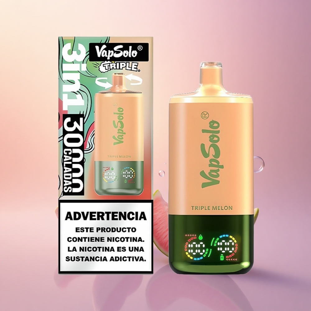 Vapsolo Triple 30000 Puffs Triple Melon 40ml Type-C