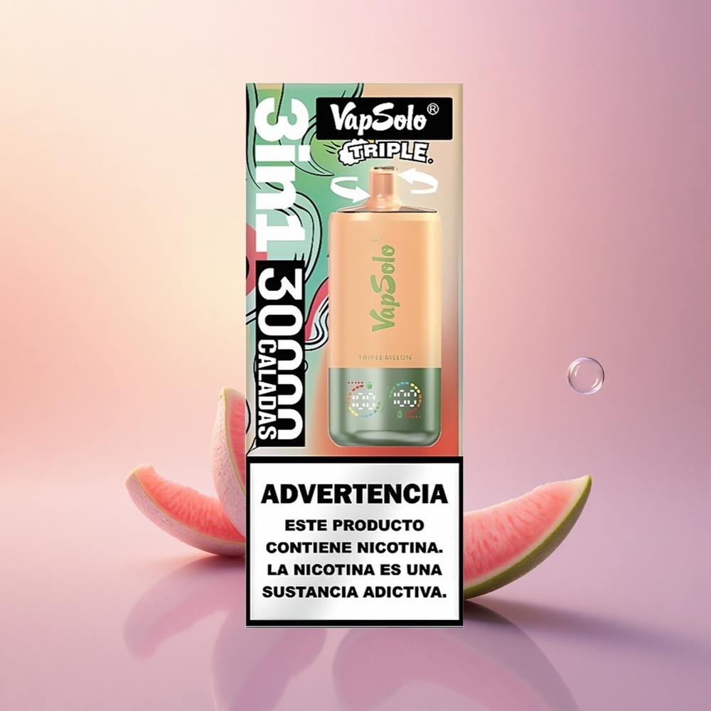 Vapsolo Triple 30000 Puffs Triple Melon 40ml Type-C