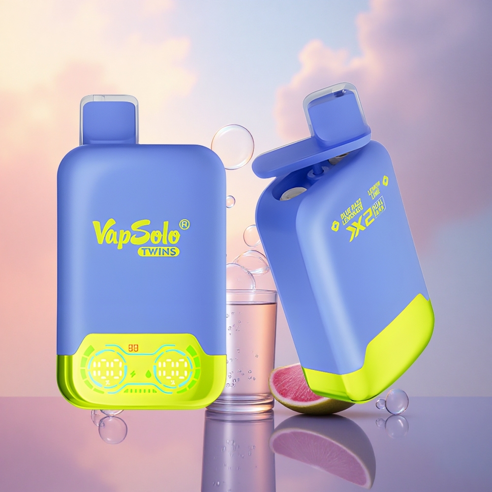 Vapsolo Twins 20000 Puffs Blue Razz Lemonade & Lemon Lime 40ml Double Tank Type-C