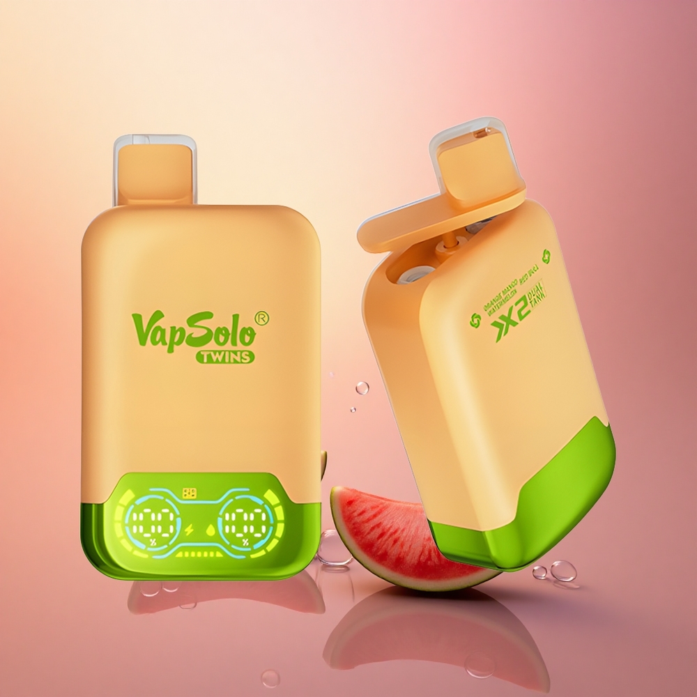 Vapsolo Twins 20000 Puffs Orange Mango Watermelon & Red Bull 40ml Type-C Dual Tank