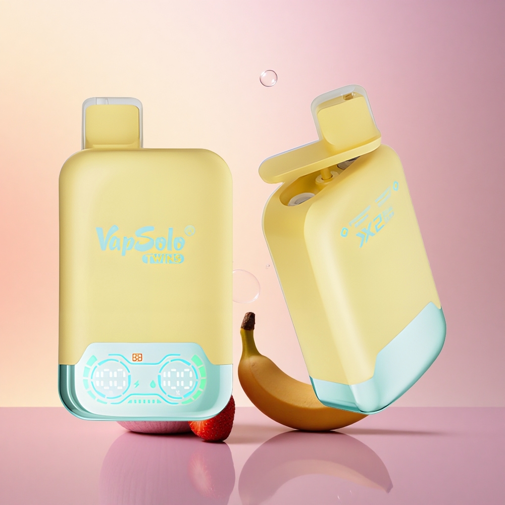 Vapsolo Twins 20000 Puffs Pineapple Coconut & Strawberry Banana 40ml 2-Tank Type-C