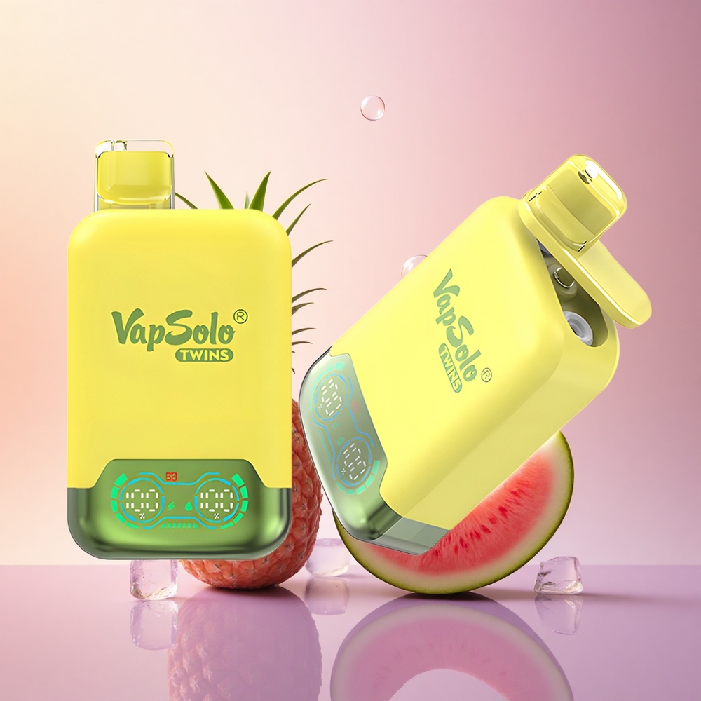 Vapsolo Twins 20000 Puffs Pineapple Coconut & Watermelon Ice 40ml Double Tank Type-C