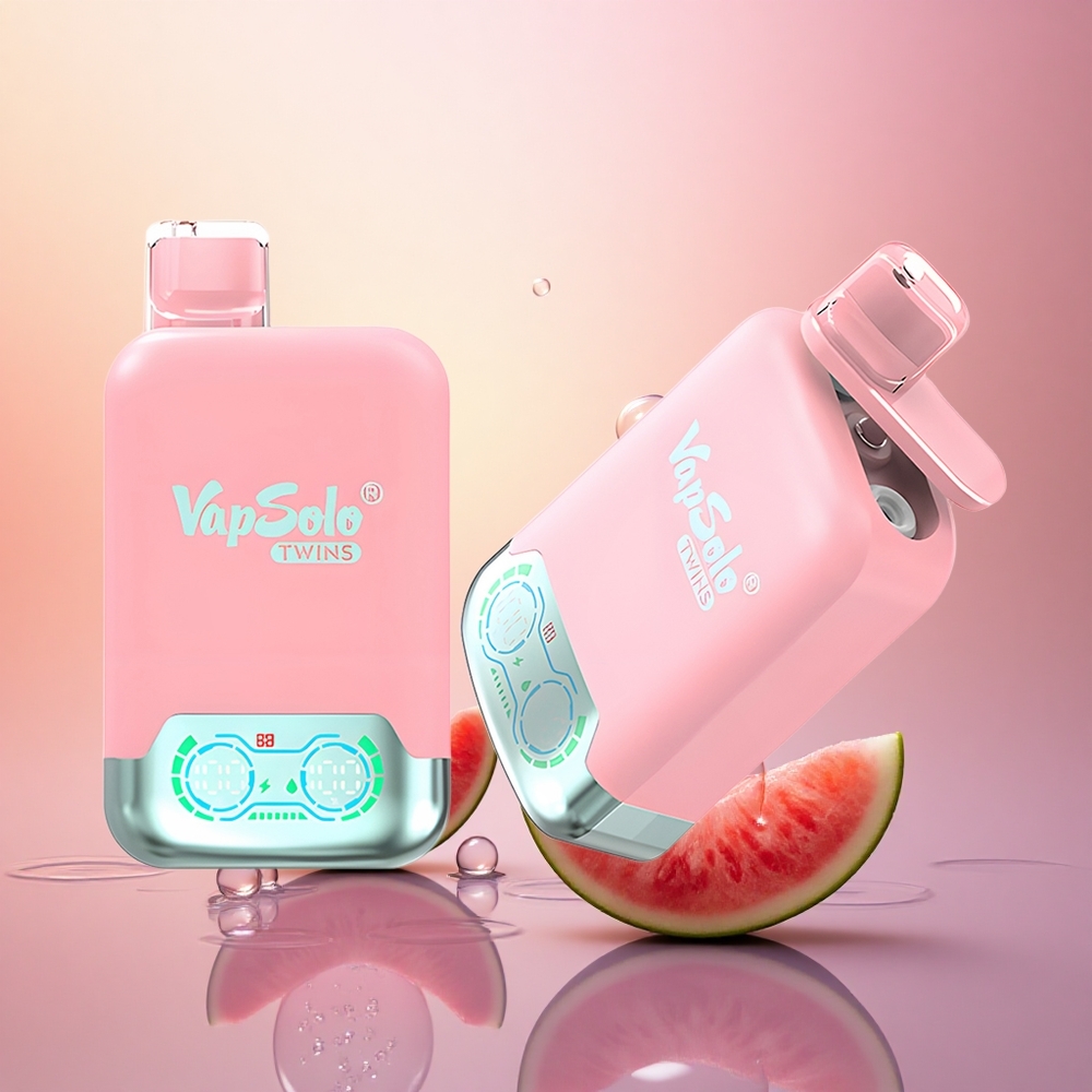 Vapsolo Twins 20000 Puffs Strawberry Ice & Mango Peach Watermelon Twin 40ml