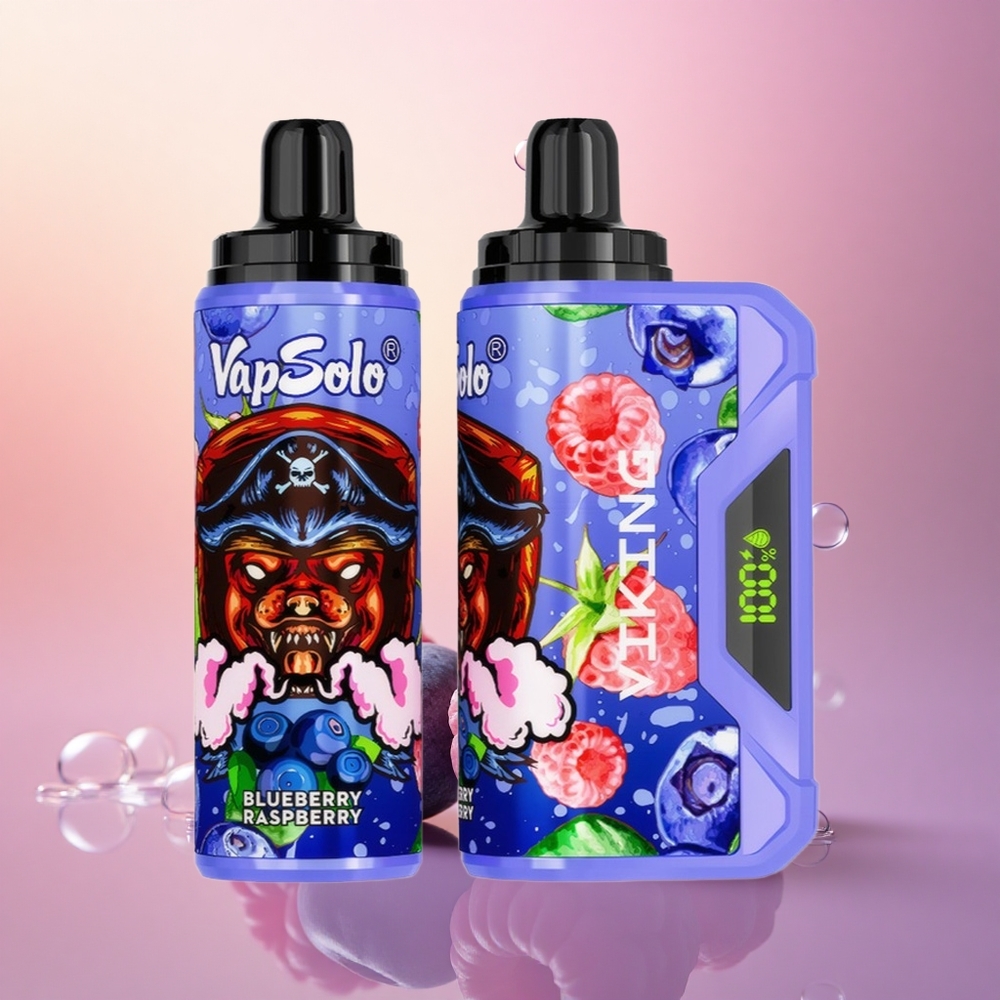 VapSolo VIKING 12000 Puffs Blueberry Raspberry 22ml Type-C LED