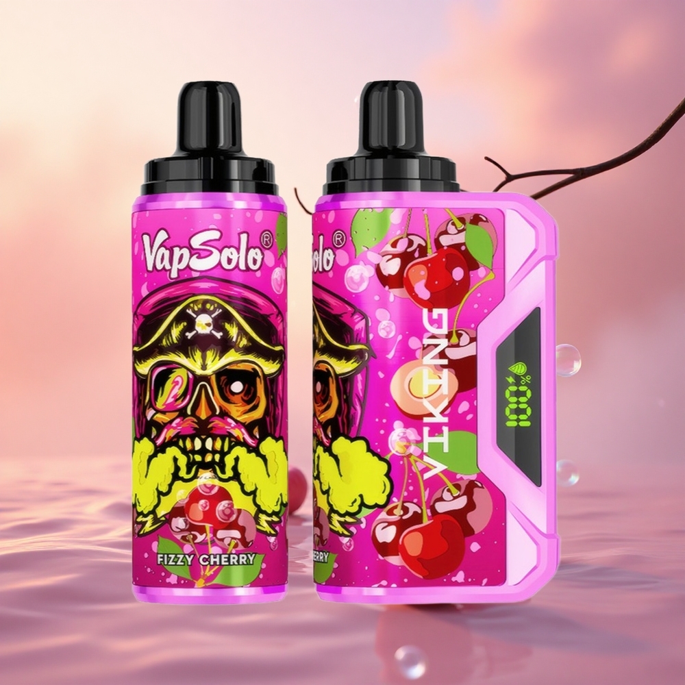 VapSolo VIKING 12000 Puffs Fizzy Cherry 22ml Type-C LED Display