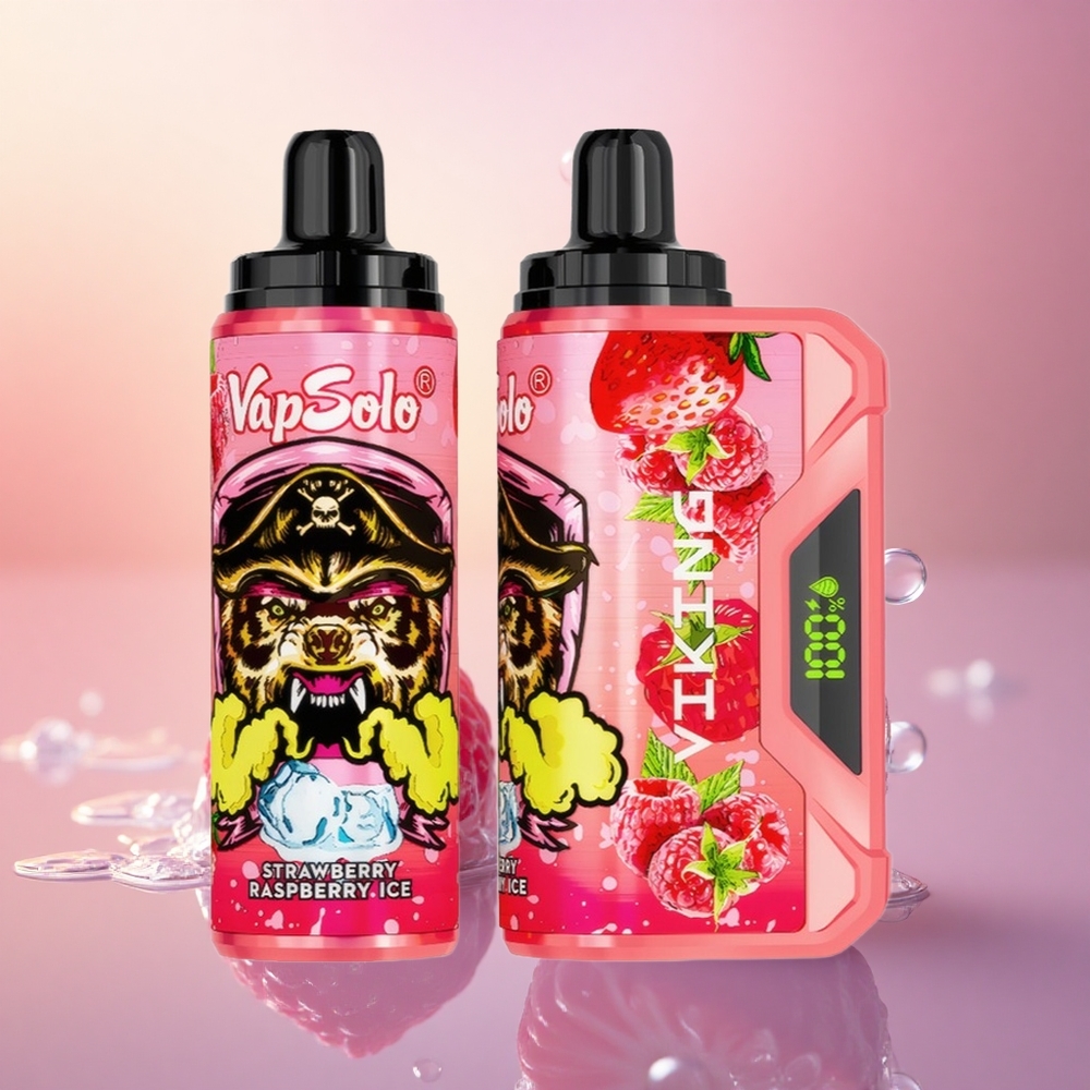 VapSolo VIKING 12000 Puffs Strawberry Raspberry Ice 22ml Type-C