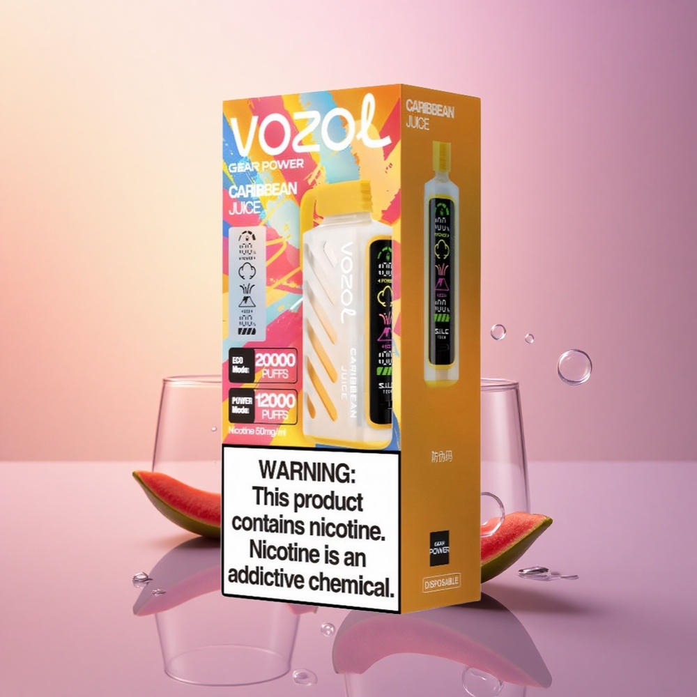 VOZOL Gear Power 20000 Puffs Caribbean Juice Dual Mesh 20mL 50mg