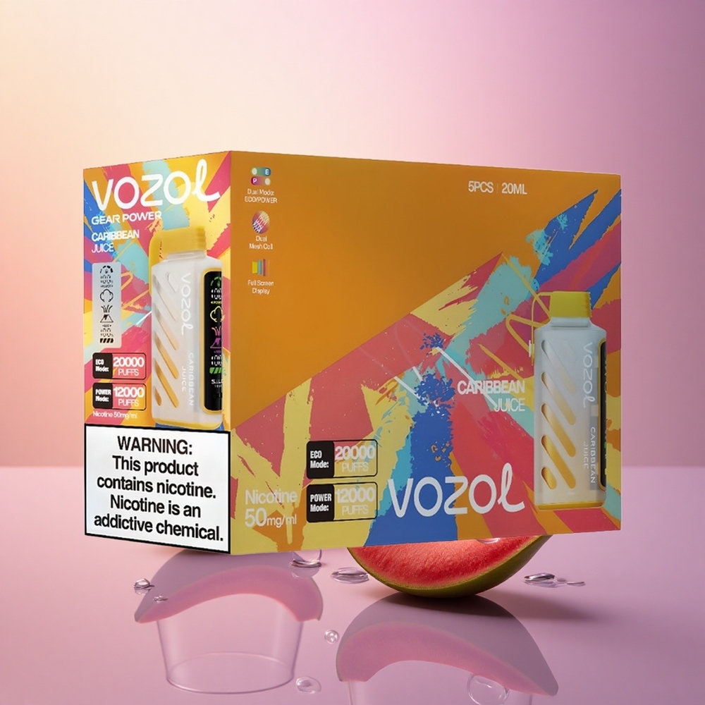 VOZOL Gear Power 20000 Puffs Caribbean Juice Dual Mesh 20mL 50mg