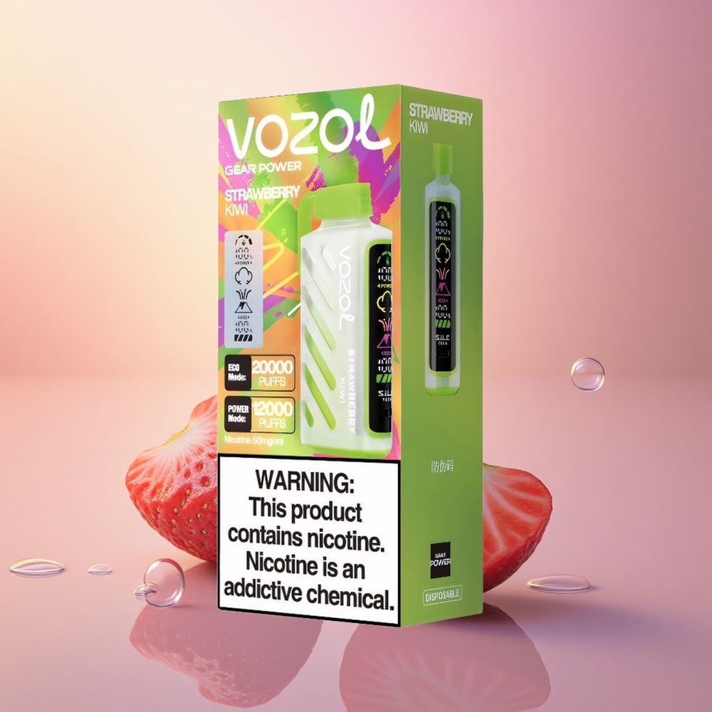 VOZOL Gear Power 20000 Puffs Strawberry Kiwi Dual Mesh Full Screen