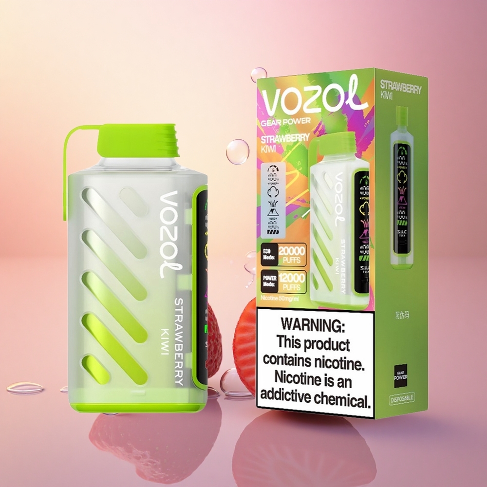 VOZOL Gear Power 20000 Puffs Strawberry Kiwi Dual Mesh Full Screen
