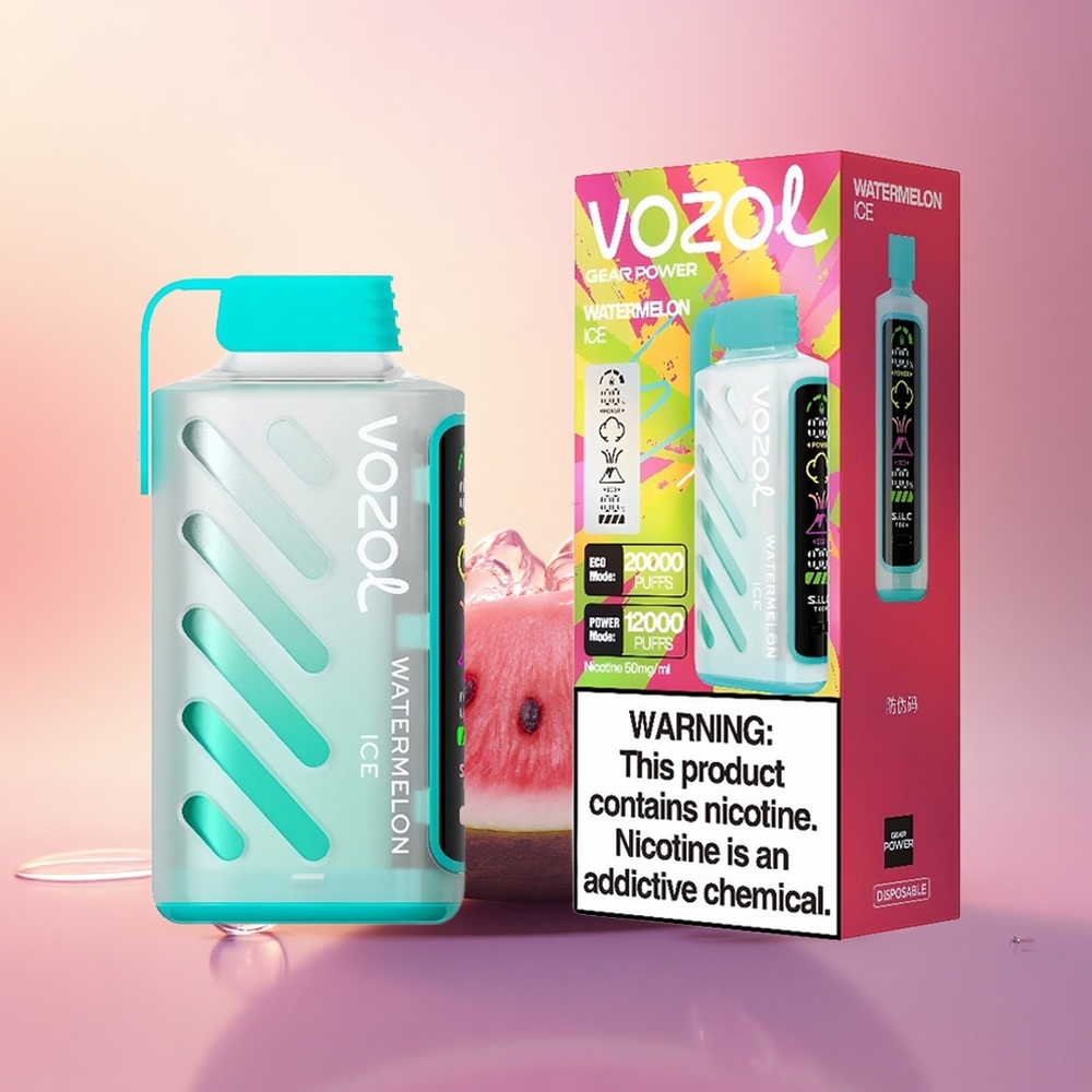 VOZOL Gear Power 20000 Puffs Watermelon Ice Dual Mesh 20mL