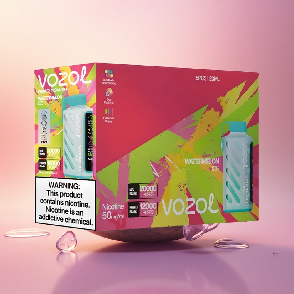 VOZOL Gear Power 20000 Puffs Watermelon Ice Dual Mesh 20mL