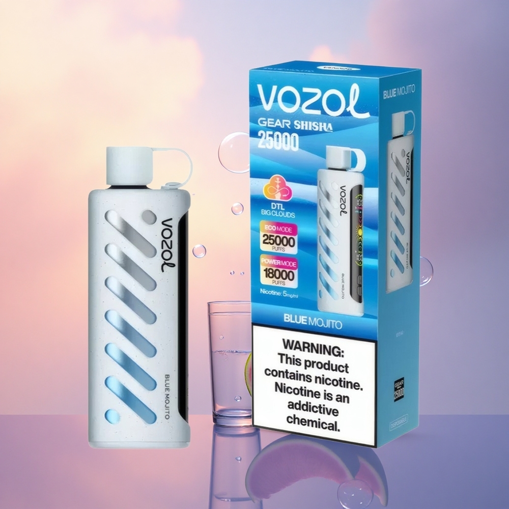 VOZOL Gear Shisha 25000 Puffs Blue Mojito Dual Mesh 1000mAh
