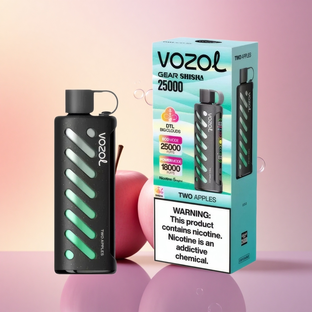 VOZOL Gear Shisha 25000 Puffs Dual Mesh Two Apples 1000mAh 5mg