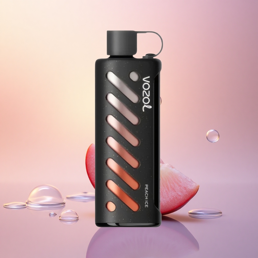 VOZOL Gear Shisha 25000 Puffs Peach Ice S.i.L.C Tech Dual Mesh 5mg