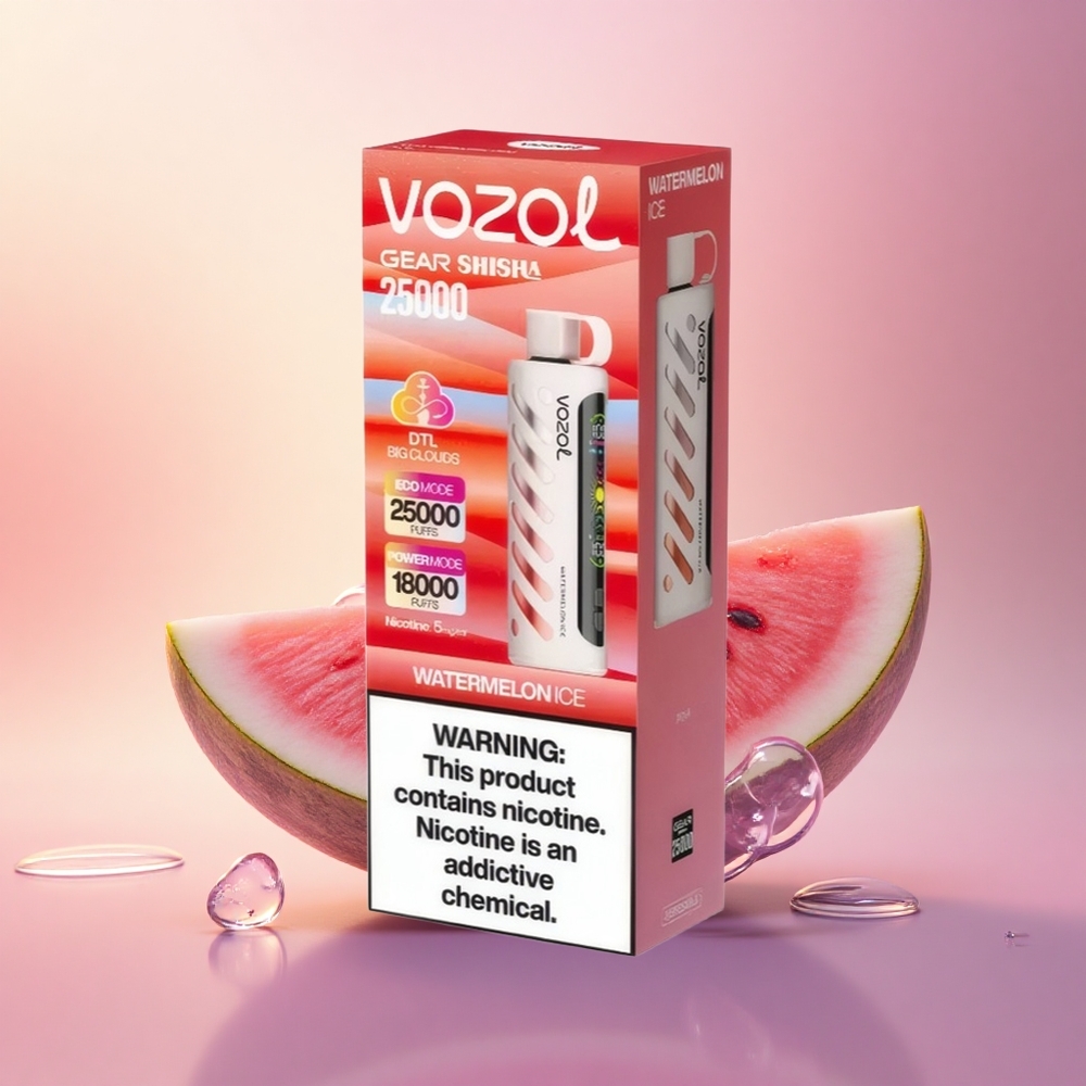 VOZOL Gear Shisha 25000 Puffs Watermelon Ice Dual Mesh 5mg