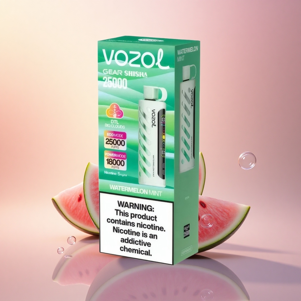 VOZOL Gear Shisha 25000 Puffs Watermelon Mint Dual Mesh 1000mAh