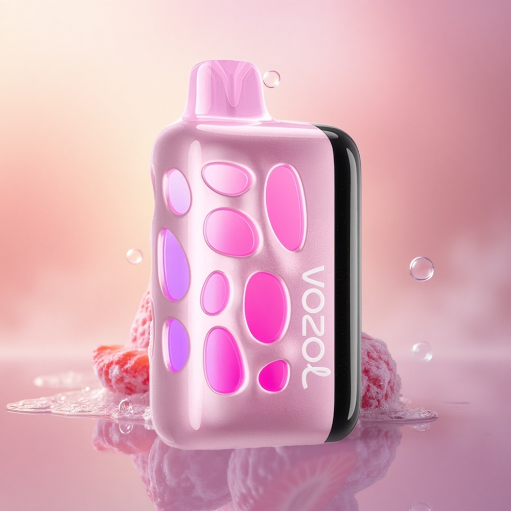VOZOL RAVE 40000 Puffs Strawberry Ice Glow 270 Beat-Synced