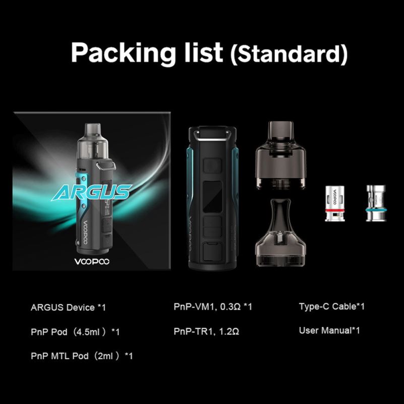 VOOPOO ARGUS Pod Mod Kit Petrol Green-Silver 22FNH77 VOOPOO Seal Canada