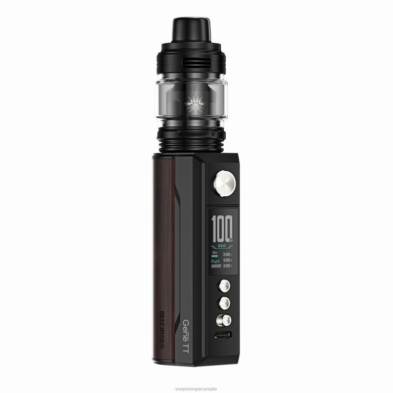 VOOPOO DRAG M100S Mod Device Black & Darkwood 22FNH274 VOOPOO Drag Canada