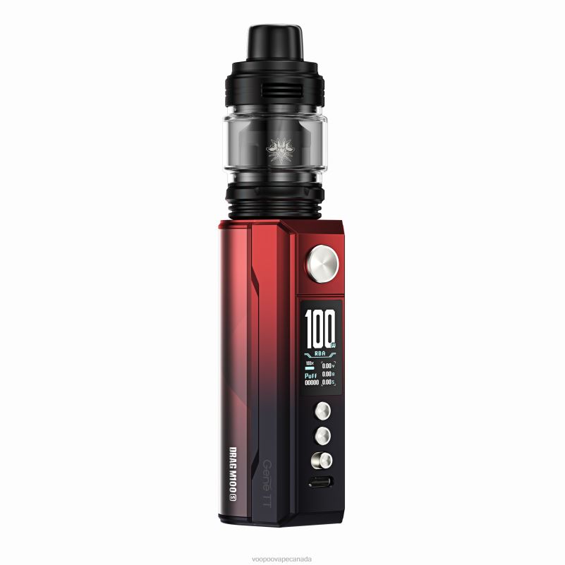 VOOPOO DRAG M100S Mod Device Red & Black 22FNH276 VOOPOO Argus Canada