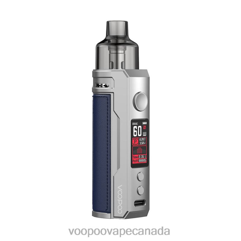 VOOPOO DRAG S Pod Mod Kit Silver Blue 22FNH203 VOOPOO Vape Ottawa