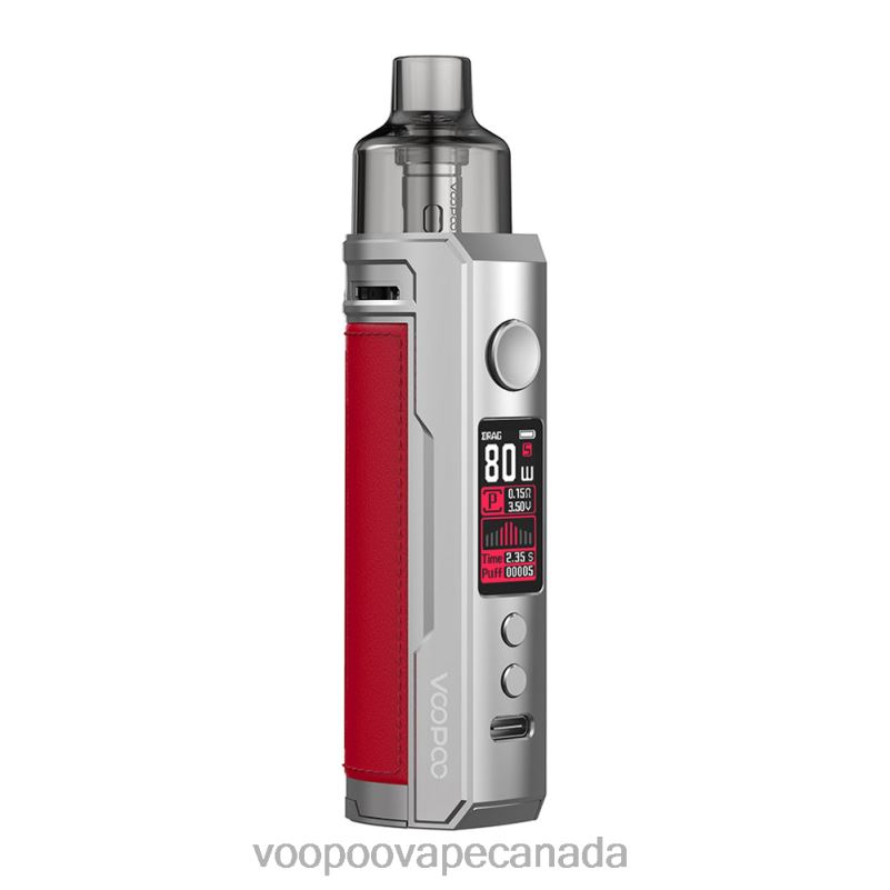 VOOPOO DRAG X Pod Mod Kit Silver Red 22FNH178 VOOPOO Vape Price
